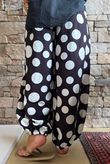 Basso Big Dot Balloon Cuff Pant Black & White